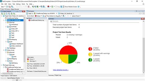 automated test reporting analysis testcomplete