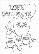 Owl Coloring Cards Printable Card Valentine Owls Lovestruck Fancy Second Features sketch template