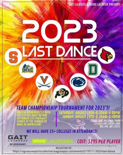 event profile of 2023 last dance at connectlax