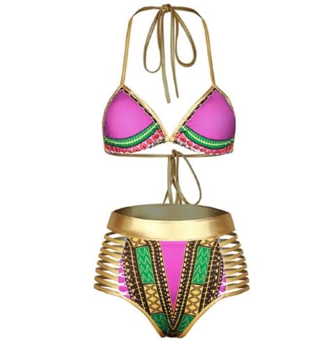 new african print push up bikini set sexy geometric swimwear swimsuit