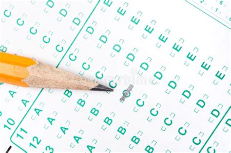 pencil  test form stock photography image