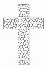 Cross Coloring Pages Printable Crosses Color Sheets Easter Adult Glass Stained Christian Mosaic Kids Books Print Sheet Crafts Bible Patterns sketch template