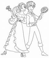 Elena Coloring Avalor Pages Printables sketch template