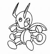 Pokemon Ledian Coloring Pages Pokémon Drawings sketch template