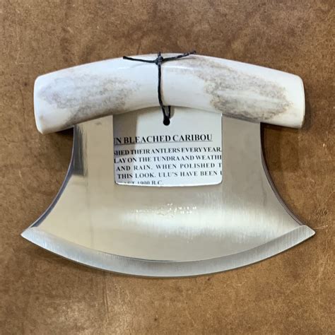ulu knife  caribou antler handle  base alaska mint