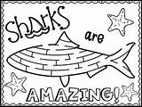 Shark Coloring Pages Week Subject Preview sketch template