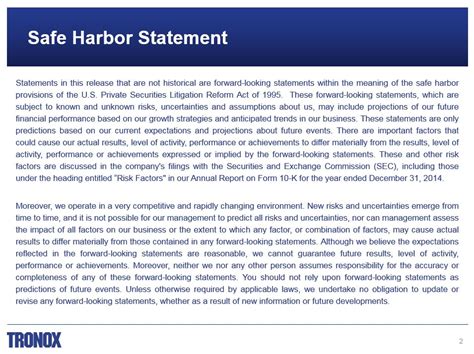 safe harbor statement statements   release