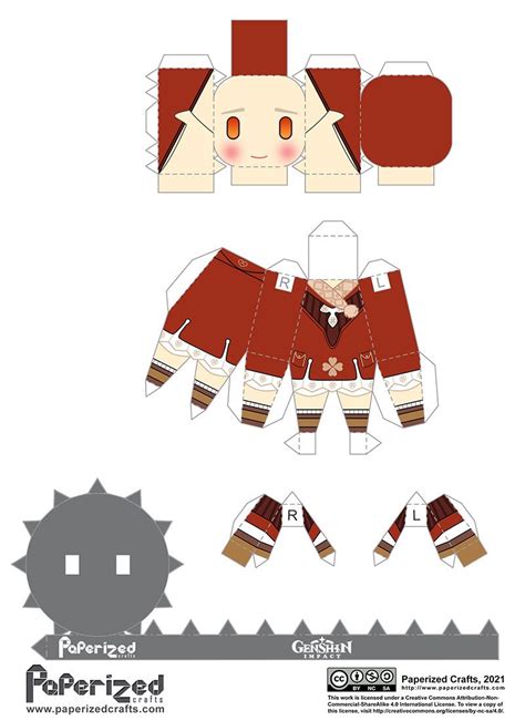 genshin impact klee papercraft paperized crafts paper doll