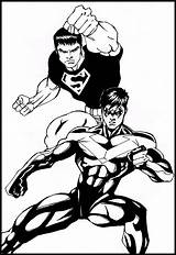 Nightwing Superboy Deviantart sketch template