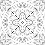 Vector Stock Coloring Adult Book Talavera Vectors Royalty Azulejos Mandala Ornament Meditation Relax Floral Square Pattern Depositphotos Illustrations sketch template