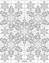 Coloring Snowflake Pages Adults Stained Glass Adult Winter Favecrafts sketch template