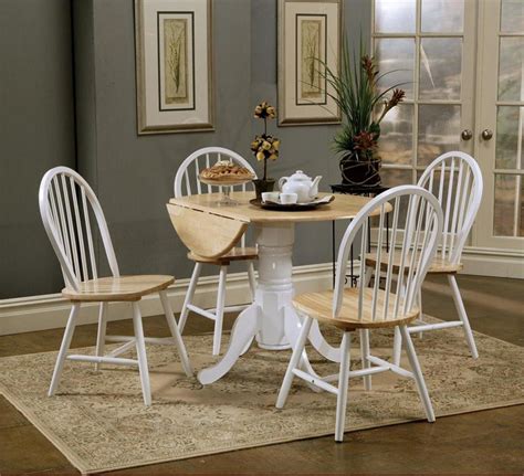 butcher block drop leaf kitchen table  chairs