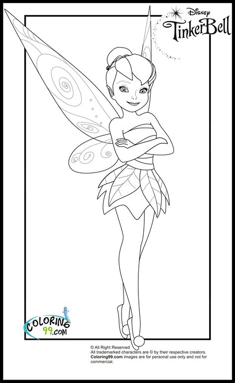 tinkerbell coloring pages team colors