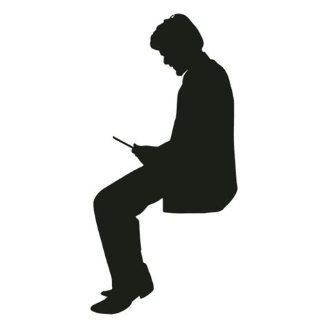 silhouette of man sitting at getdrawings free download