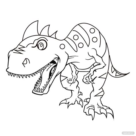 dinosaur truck coloring page eps illustrator jpg png svg