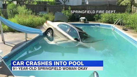 Woman Okay After Car Crashes Into Springfield Pool Youtube