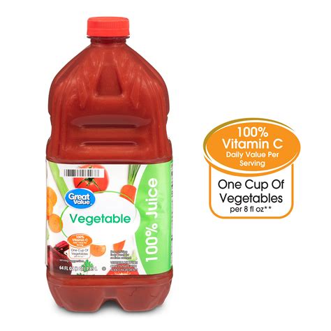 pack great   vegetable juice  fl oz  count walmart