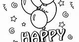 Coloring Pages Balloon Birthday Happy Balloons Getcolorings Pag Printable Getdrawings sketch template
