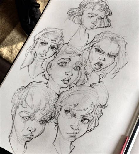 art  adults sketches character drawing drawing expressions