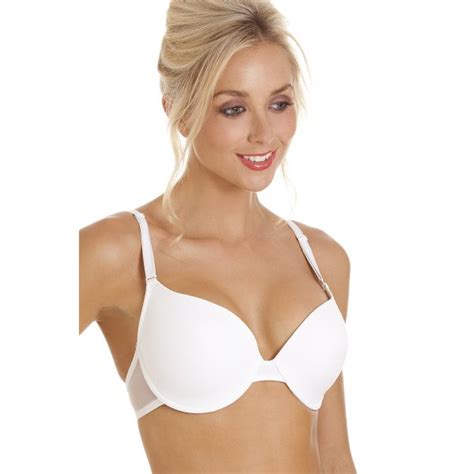 white underwired seamless t shirt multiway padded bra
