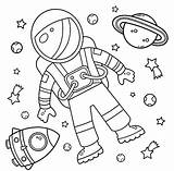 Astronaut Coloring Pages Color Astronauts Kids Moon Rocket Number Planet Flag Wonder sketch template