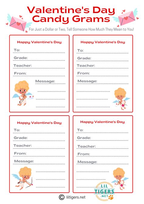 valentines day candy gram printables lil tigers lil tigers