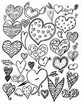 Coloring Pages Heart Hearts Candy Adults Flowers Detailed Double Valentine Printable Colouring Sheets Getcolorings Anatomical Human Book Valentines Color Sheet sketch template