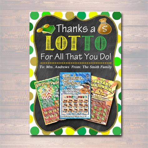 lottery gift card holder printable teacher appreciation