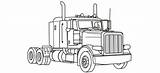 Semi Coloring Truck Pages Trucks Printable Easy Big Kenworth Kids Simple W900 Print Color Cool Colouring Rig Book Para Colorear sketch template