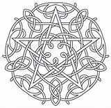 Coloring Pentagram Pages Celtic Pentacle Designs Water Wiccan Mandala Earth Fire Air Embroidery Patterns Symbols Print Visit Pattern Knotwork Sheets sketch template