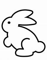 Rabbit Template Shape Bunny Templates Printable Simple Easter Easy Drawing Cute Coloring Clipart Pages Clip Colouring Kids Animal Animals Color sketch template