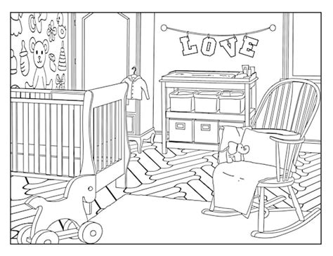 babys room   house coloring pages  adults etsy