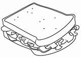 Sandwich Pages Pintar Sandwiches Szendvicsek Sub Színez Acessar Haz sketch template