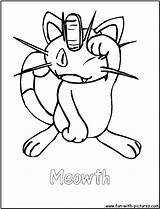 Meowth Pokemon sketch template