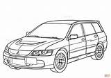 Mitsubishi Lancer Evolution Coloring Pages Wagon Gt Drawing Kids Printable Colt Dot Cartoon sketch template