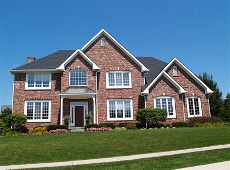 large  story brick residential home stock photo  image  istock