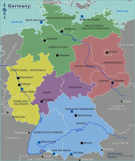 Map Of Germany And Austria In English