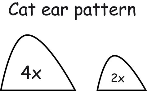 cat ear template printable