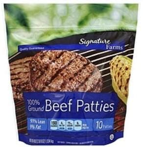 extra  beef patties  ea nutrition information innit