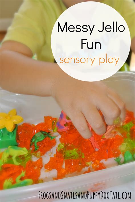 messy jello fun  sensory activity  toddlers  preschoolers