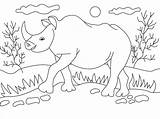Rinoceronte Desenhar sketch template