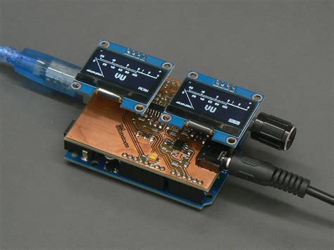 oled display audio vu meter avrarduino project electronics labcom