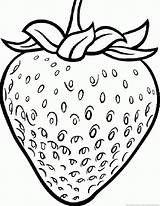 Strawberry Coloring Drawing Pages Strawberries Fruit Cartoon Color Clipart Kids Printable Print Food Object 123coloringpages Click Punch Total Choose Board sketch template
