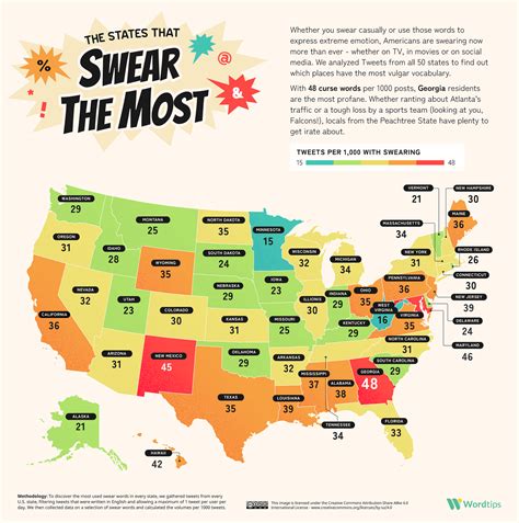 states favorite swear word vivid maps