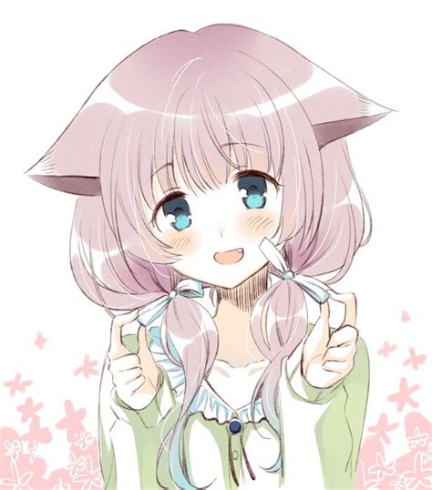 Cute Anime Girl As Cat Pretty Anime Style Pics