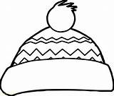Hat Winter Coloring Pages Getcolorings Printable Color Print sketch template