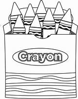 Crayon Coloring Crayons Pages Box Clipart Colouring Color Printable Outline School Clip Back Preschool Crayola Quit Blank Worksheets Drawing Kids sketch template