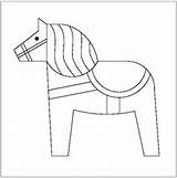Horse Dala sketch template