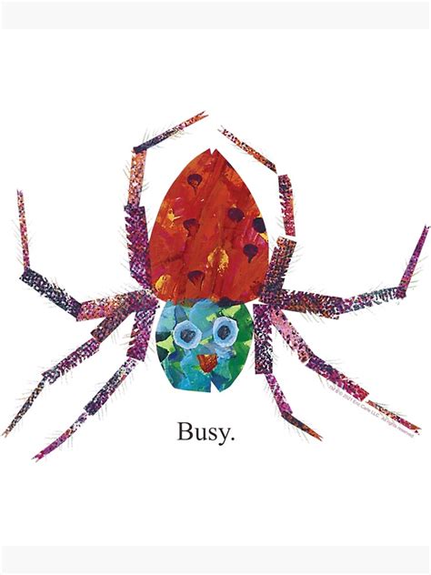 eric carle busy spider poster  sale  danielavogel redbubble