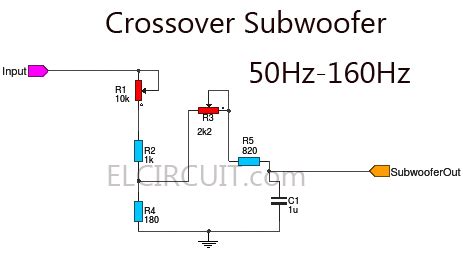 subwoofer crossover filter circuit electronic circuit